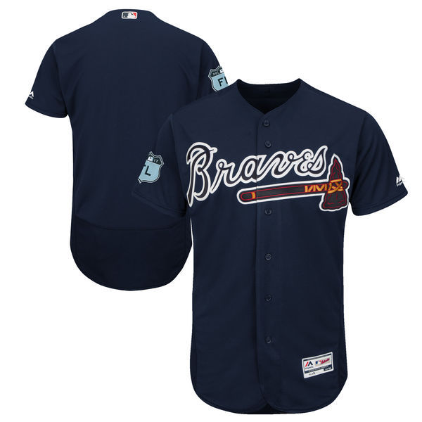 2017 MLB Atlanta Braves Blank Blue Jerseys
